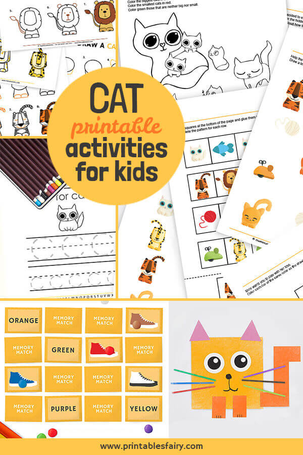 Cat printable activities for kids
