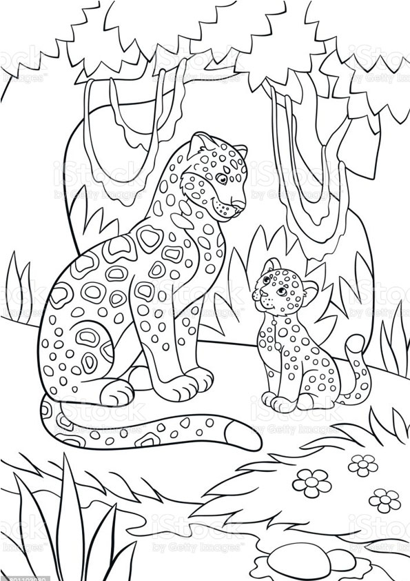 Coloring pages jaguar in jungle coloring pages for kids