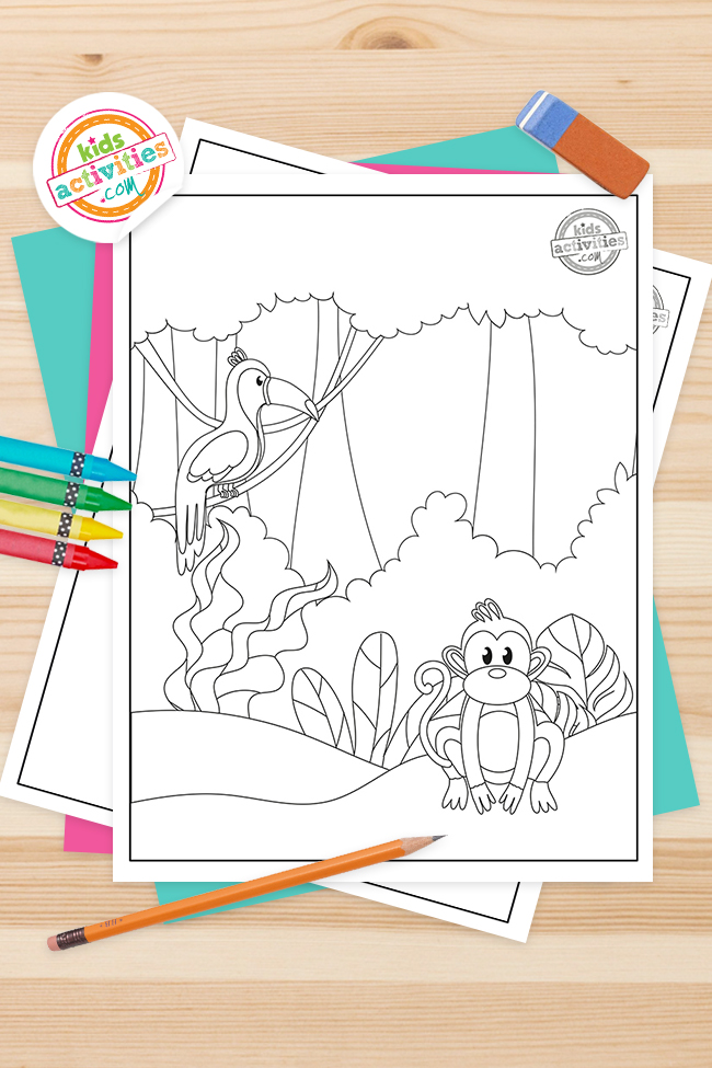 Exotic fun jungle animals coloring pages kids activities blog