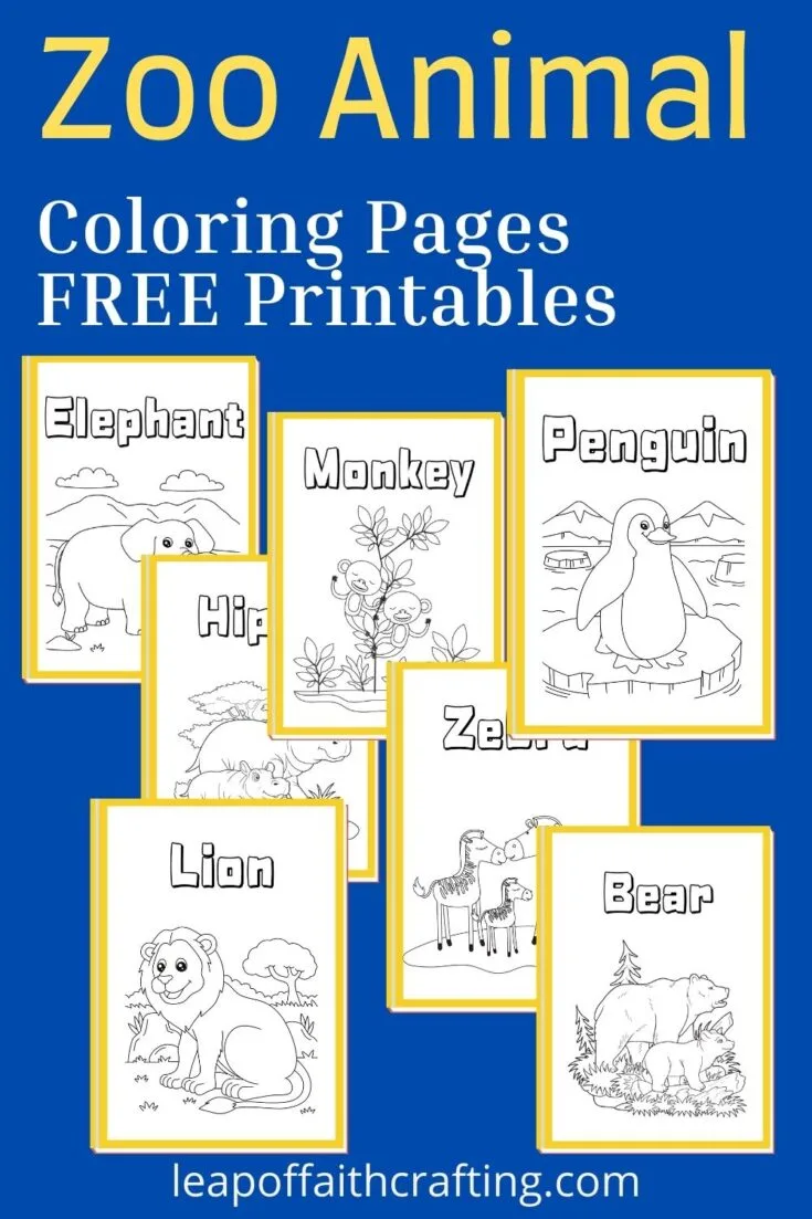 Free zoo animals coloring pages page pdf