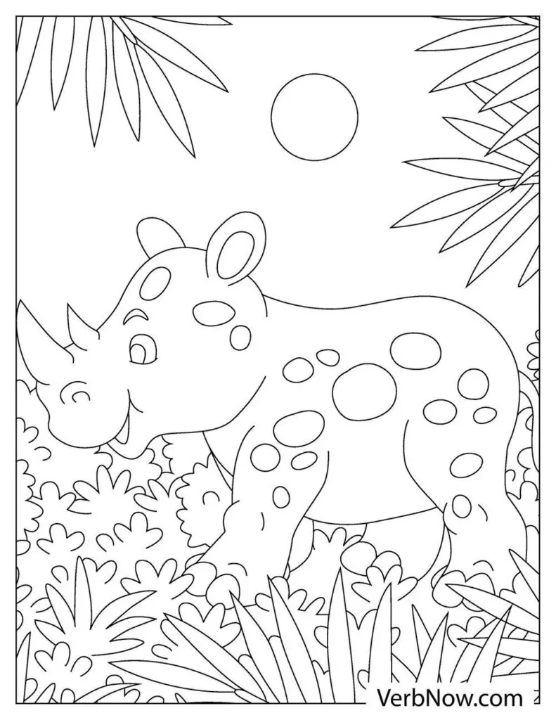 Free jungle coloring pages book for download printable pdf