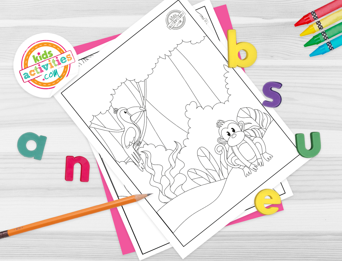 Exotic fun jungle animals coloring pages kids activities blog