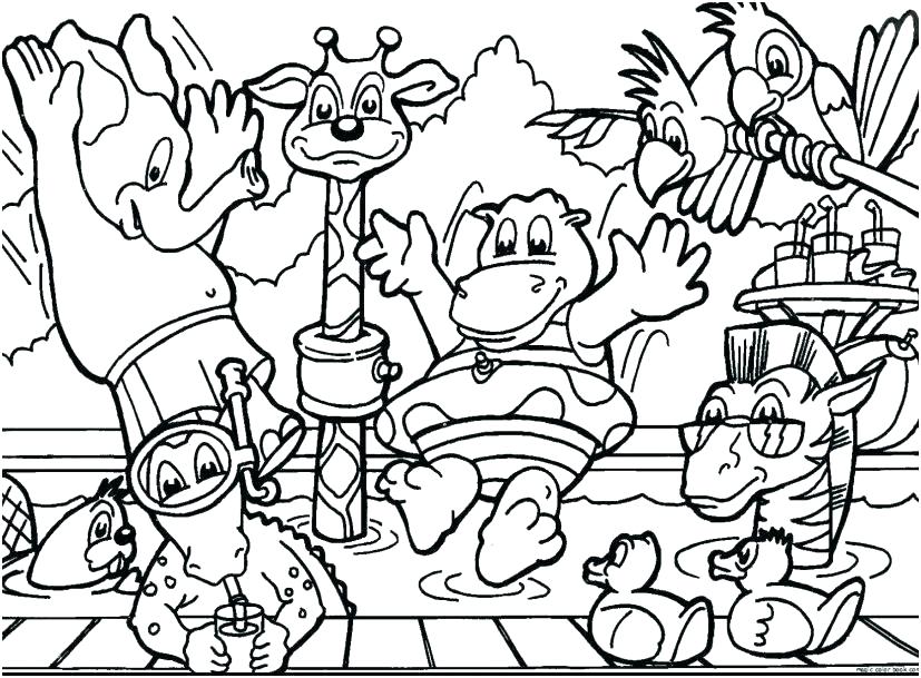 Jungle coloring pages