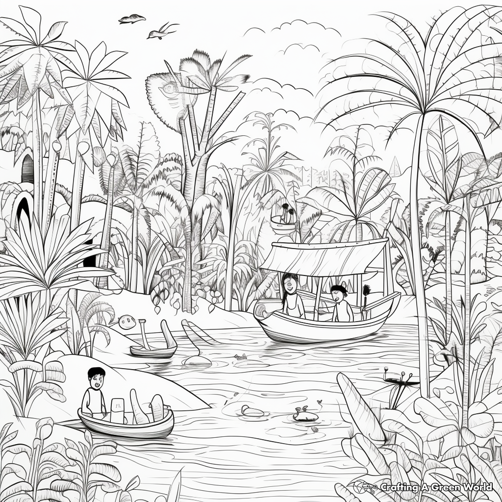 Jungle coloring pages