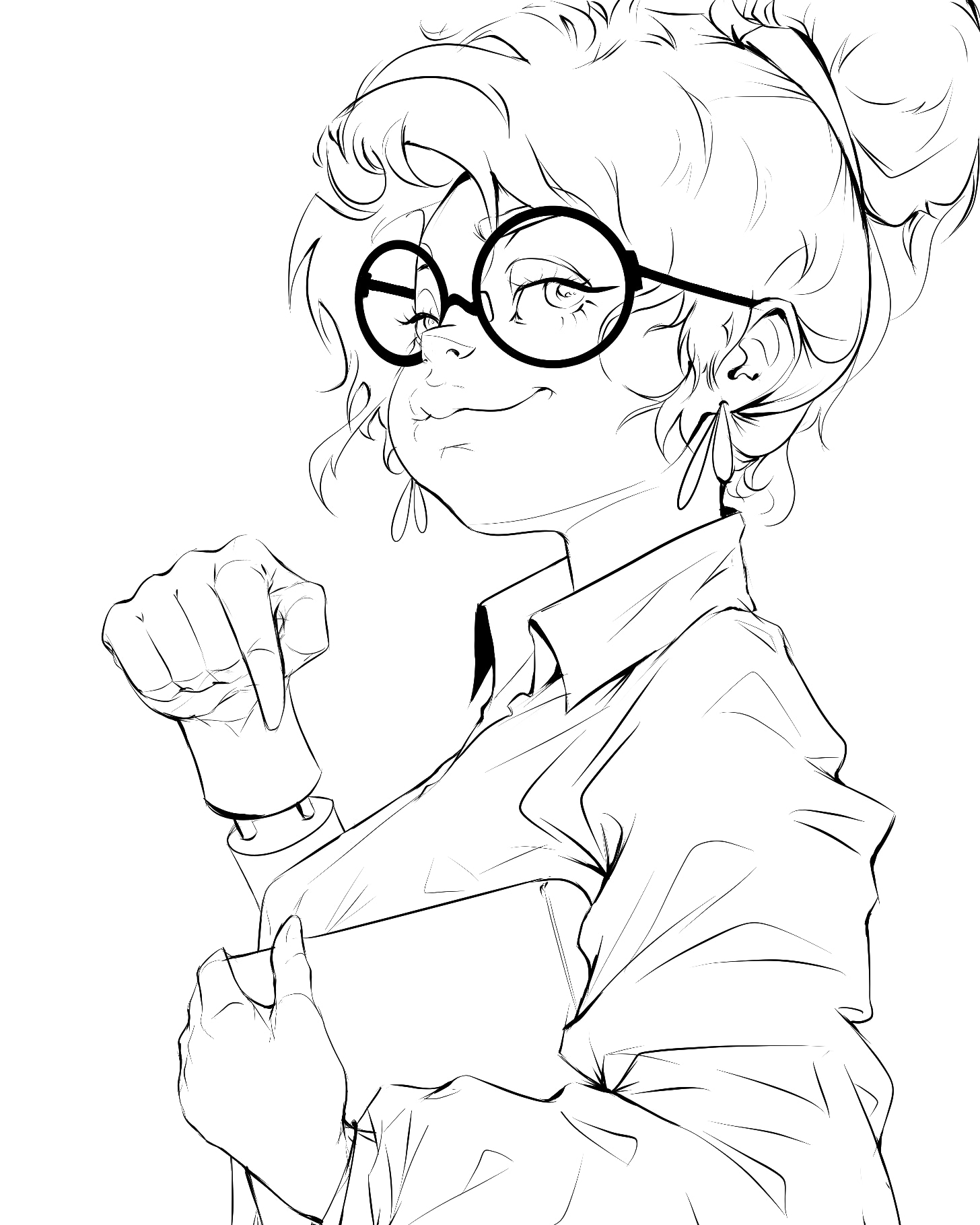 My oc cynda studying hard rsketches