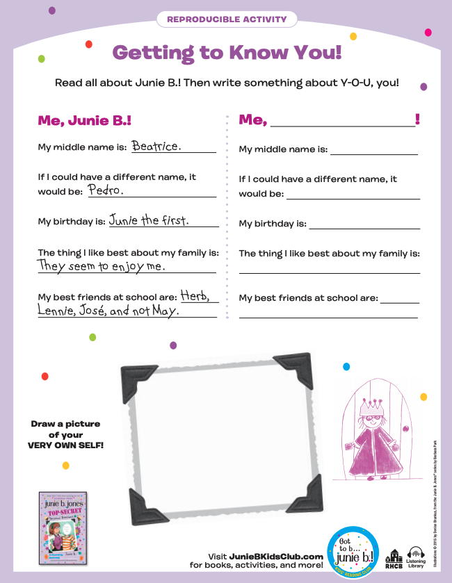 Junie b jones printables and activities brightly