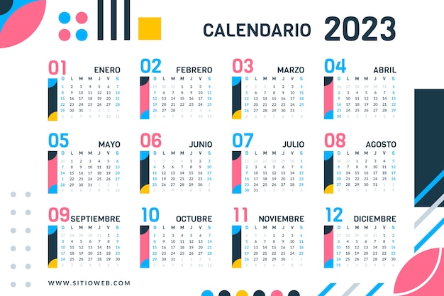 Calendario vectors illustrations for free download