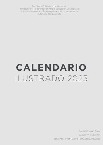 Calendario ilustrado juan aular by jp