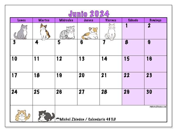 Calendario junio