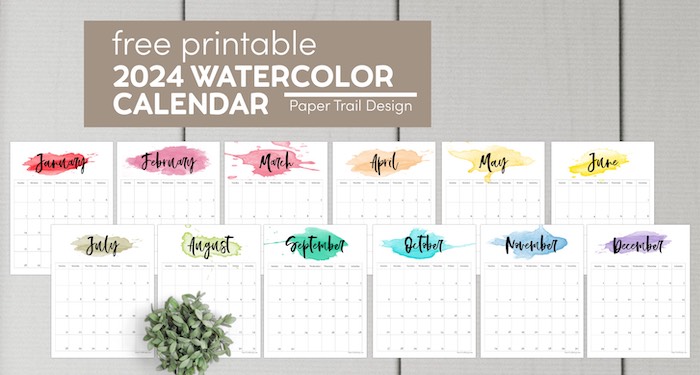 Printable calendar â watercolor