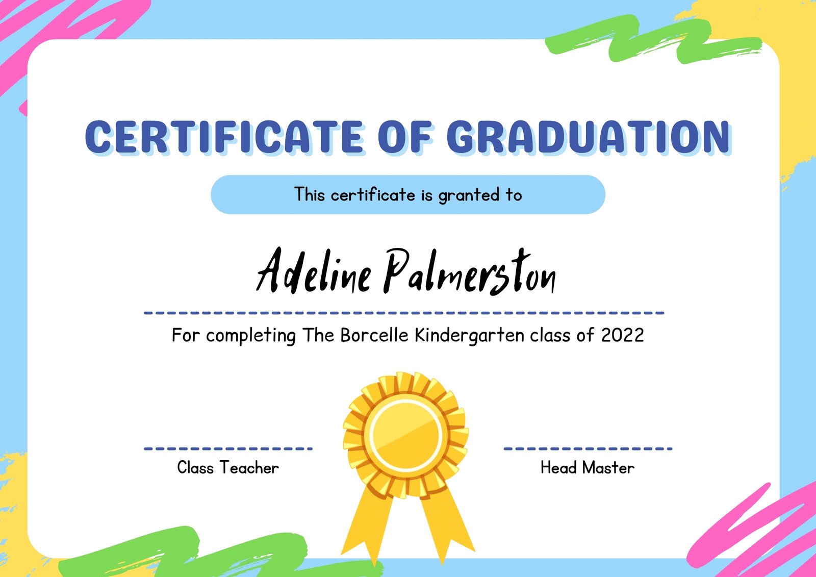 Free custom printable school certificate templates