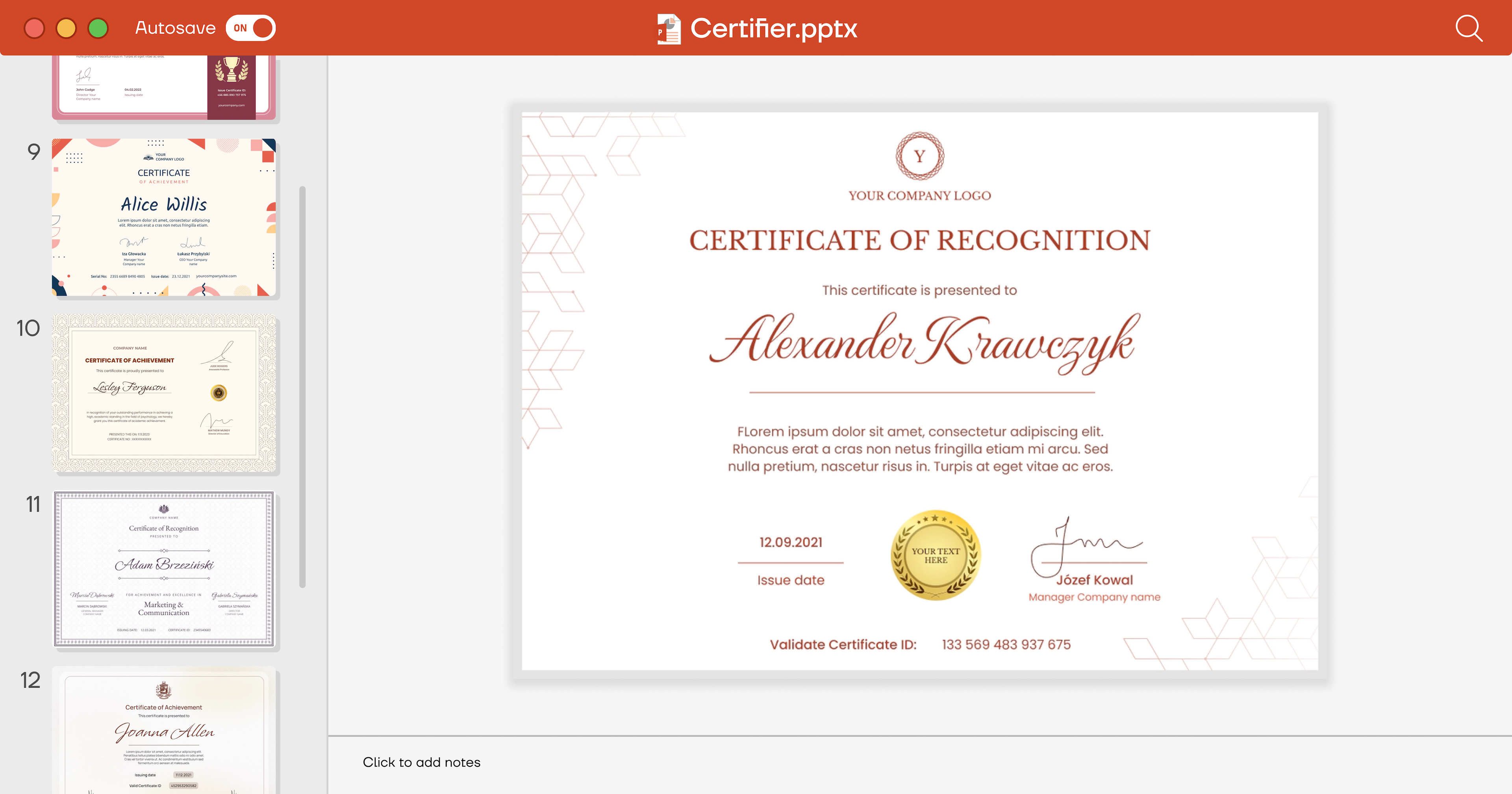 Free powerpoint certificate templates