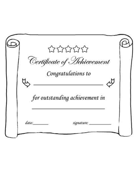 Certificate of achievement printable black white bible lessons for kids kids worksheets printables free worksheets for kids