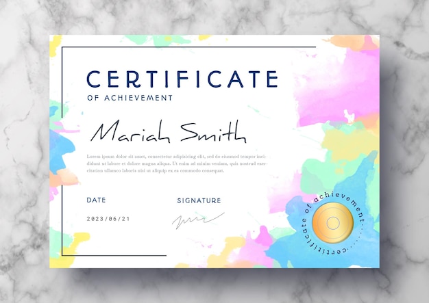 School certificate psd high quality free psd templates for download