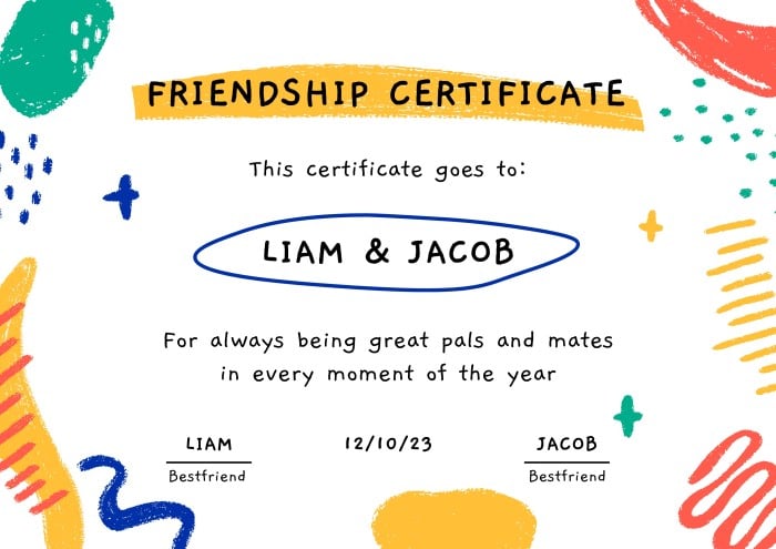 Free certificate templates for kids to design i