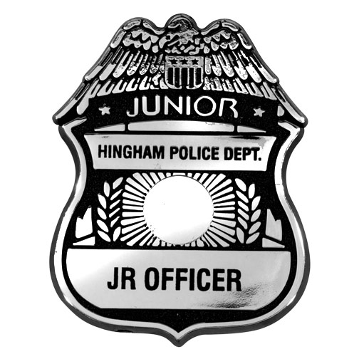 Plastic junior police badge