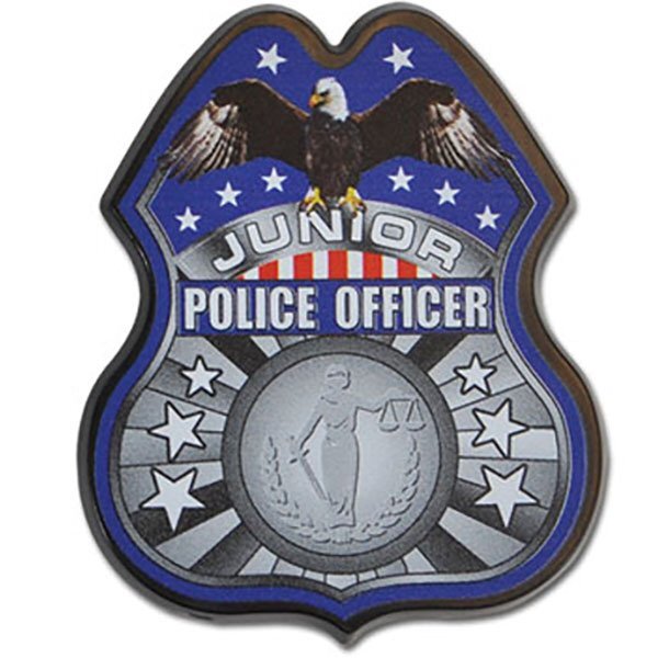 Junior police officer badge full color imprint foremost promotions