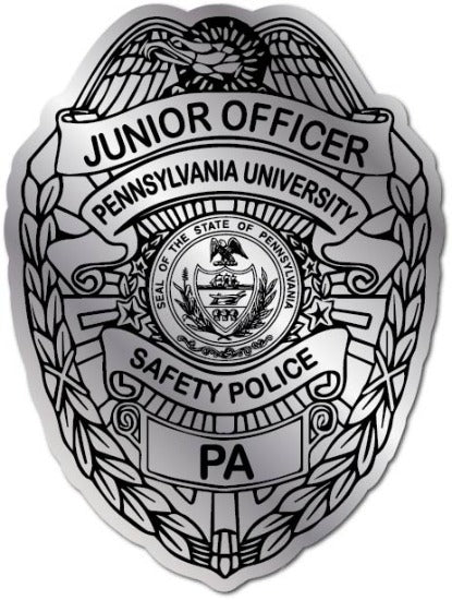 School police badge stickers