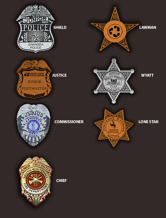 Custom plastic police badges