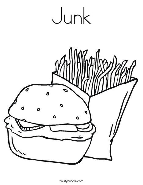 Junk coloring page