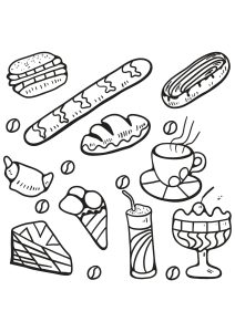Food coloring pages for adults kids