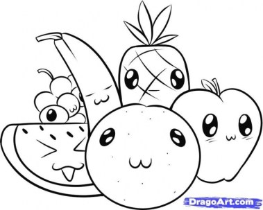 Free printable food coloring pages