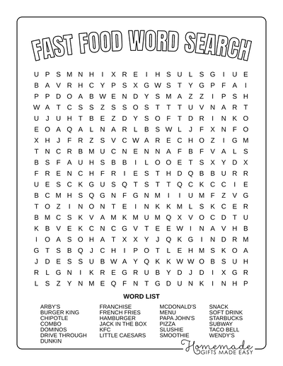 Best free word search printable puzzles for kids adults