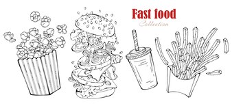 Fast food coloring images