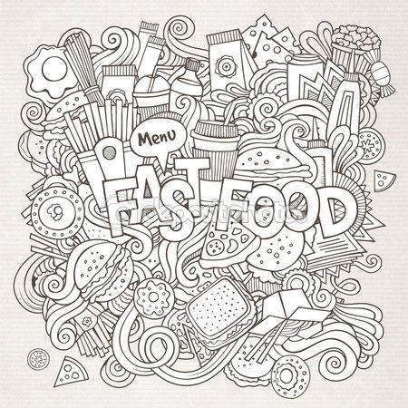 Diner fast food illustration