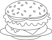 Junk food coloring pages free printable pictures