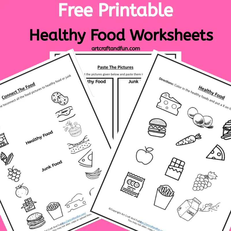 Fun food worksheets for children