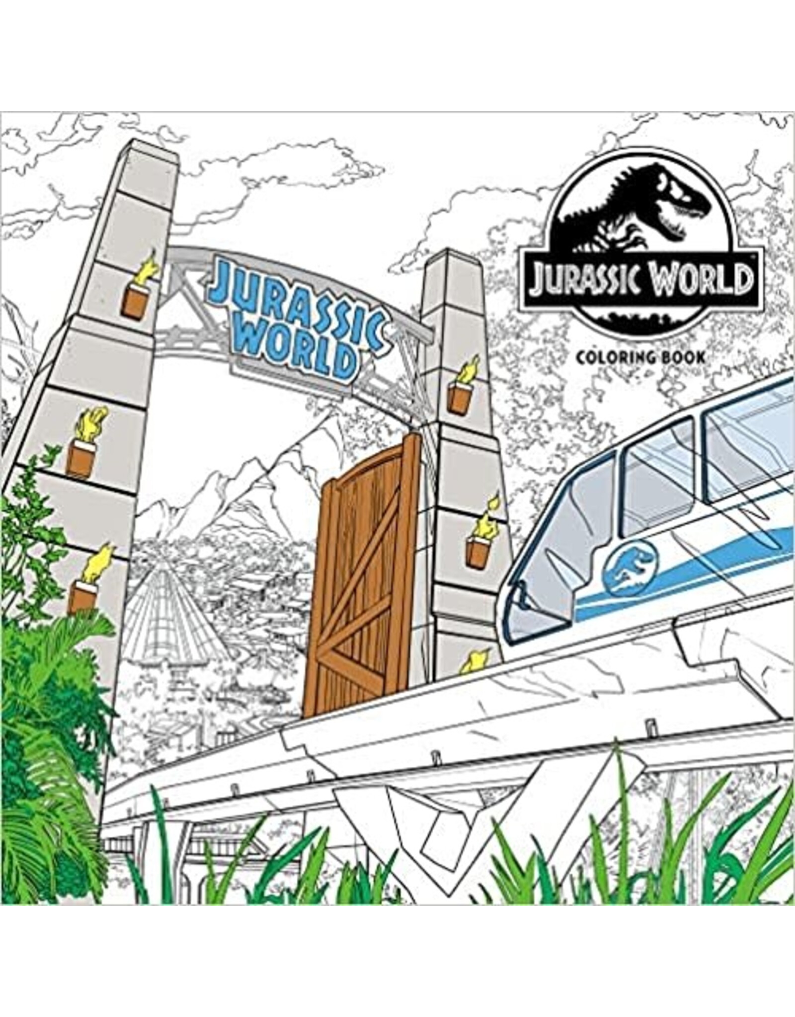 Jurassic world adult coloring book