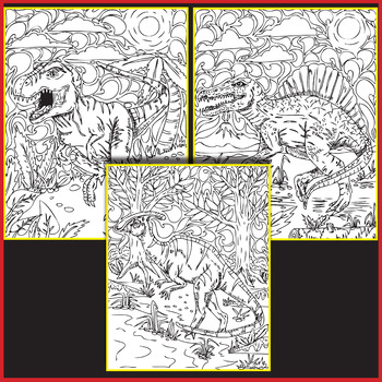 Jurassic dinosaurs coloring pages zen doodle coloring sheets activity