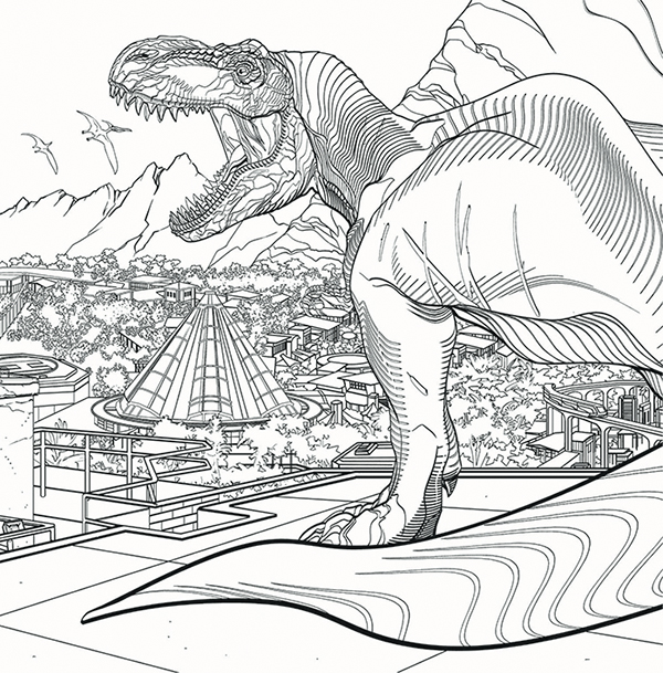 Jurassic world coloring book tpb profile dark horse ics