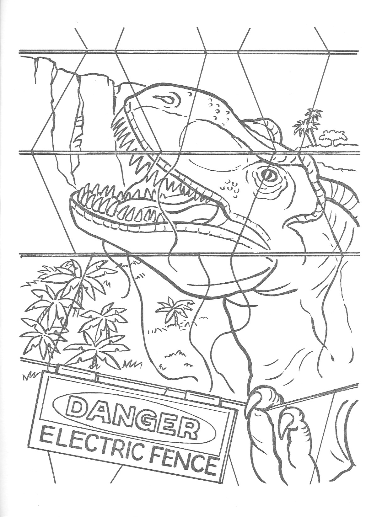Jurassic park official coloring page