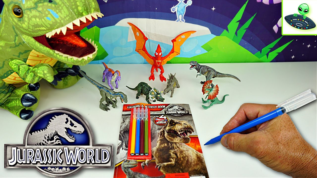 Jurassic world dinosaur coloring and activity book