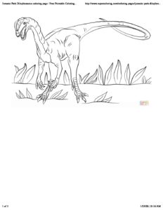 Jurassic park dilophosaurus coloring page free printable coloring pages keep toddlers busy
