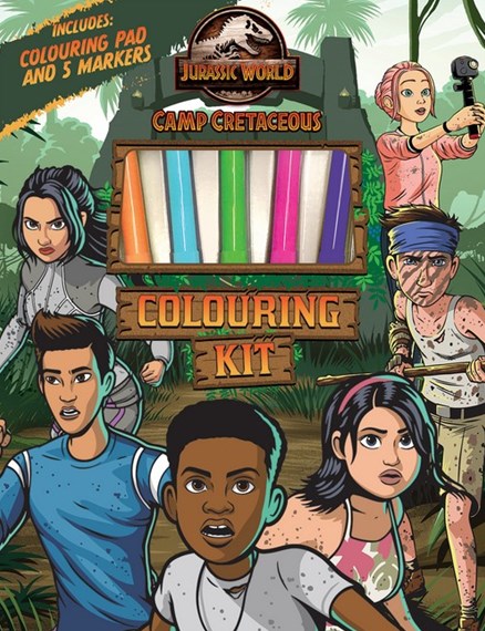 Jurassic world camp cretaceous colouring kit universal
