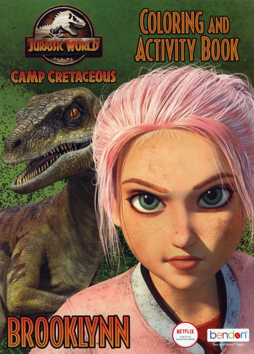 Jurassic world camp cretaceous brooklynn coloring books at retro reprints