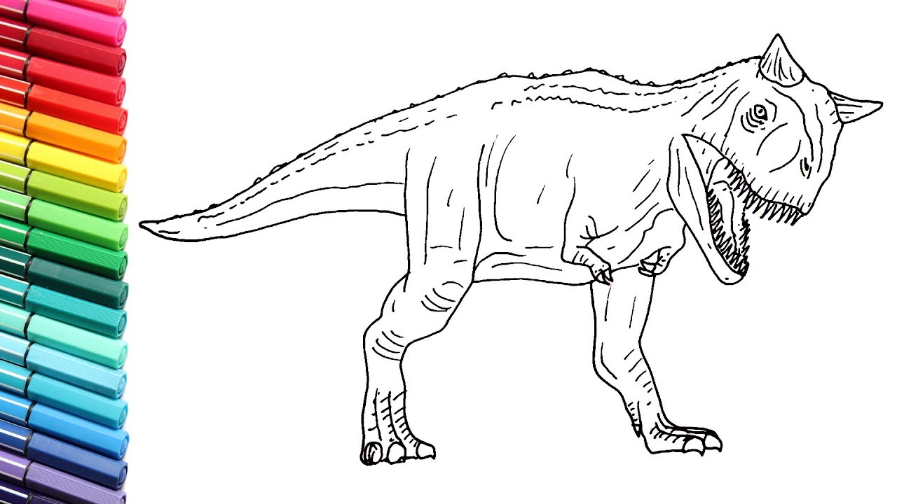 How to draw the carnotaurus fro jurassic world