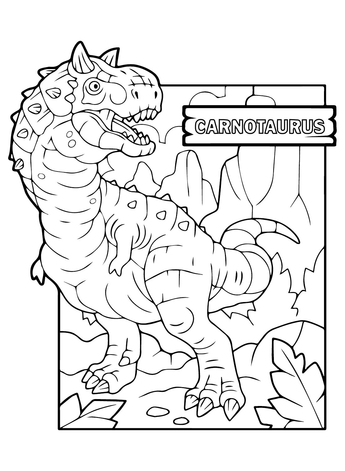Carnotaurus coloring pages