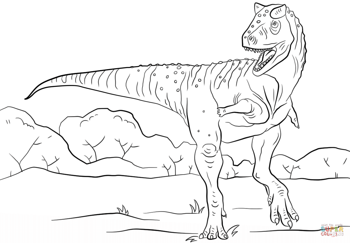 Jurassic park carnotaurus coloring page free printable coloring pages dinosaur coloring pages dinosaur coloring coloring pages