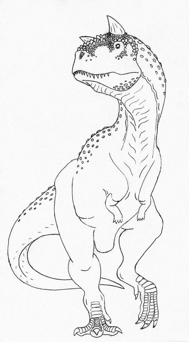 Carnotaurus lines by aesirr on deviantart libro de dinosaurios para colorear animales salvajes para colorear dinosaurios para pintar