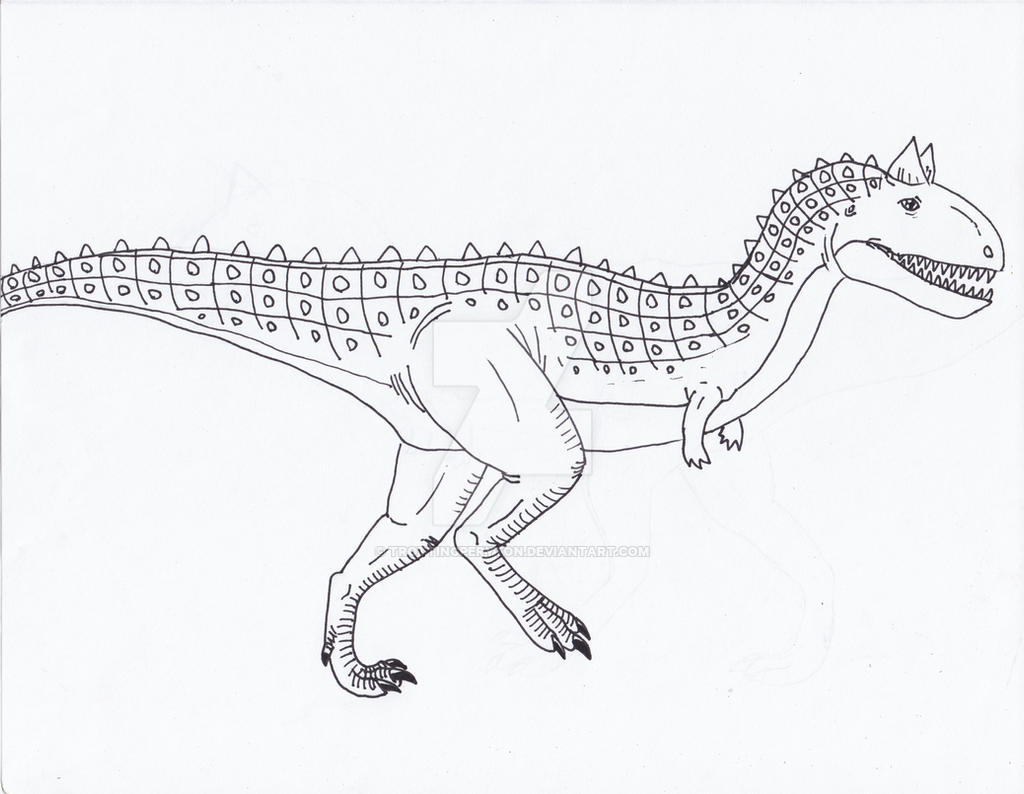A carnotaurus outline by trottingperyton on