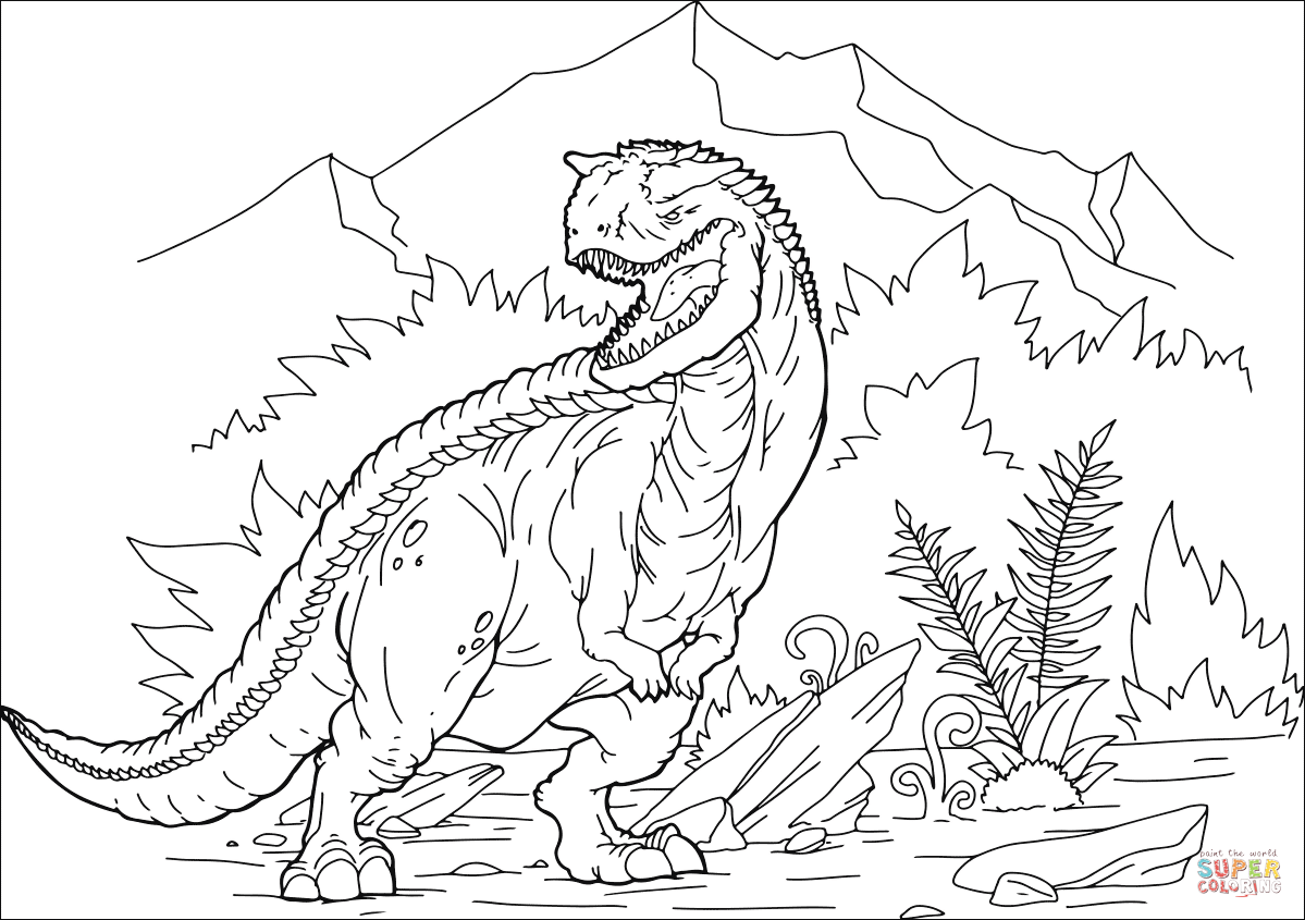 Carnotaurus coloring page free printable coloring pages