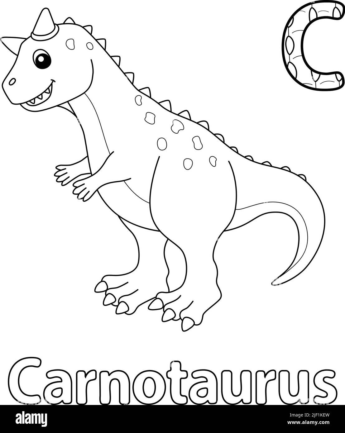 Dinosaur carnotaurus silhouette black and white stock photos images
