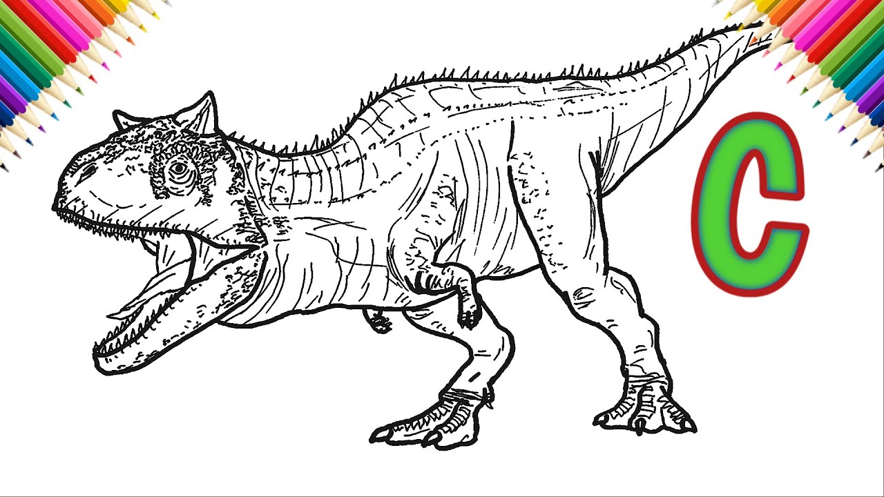 How to draw carnotaurus step by step