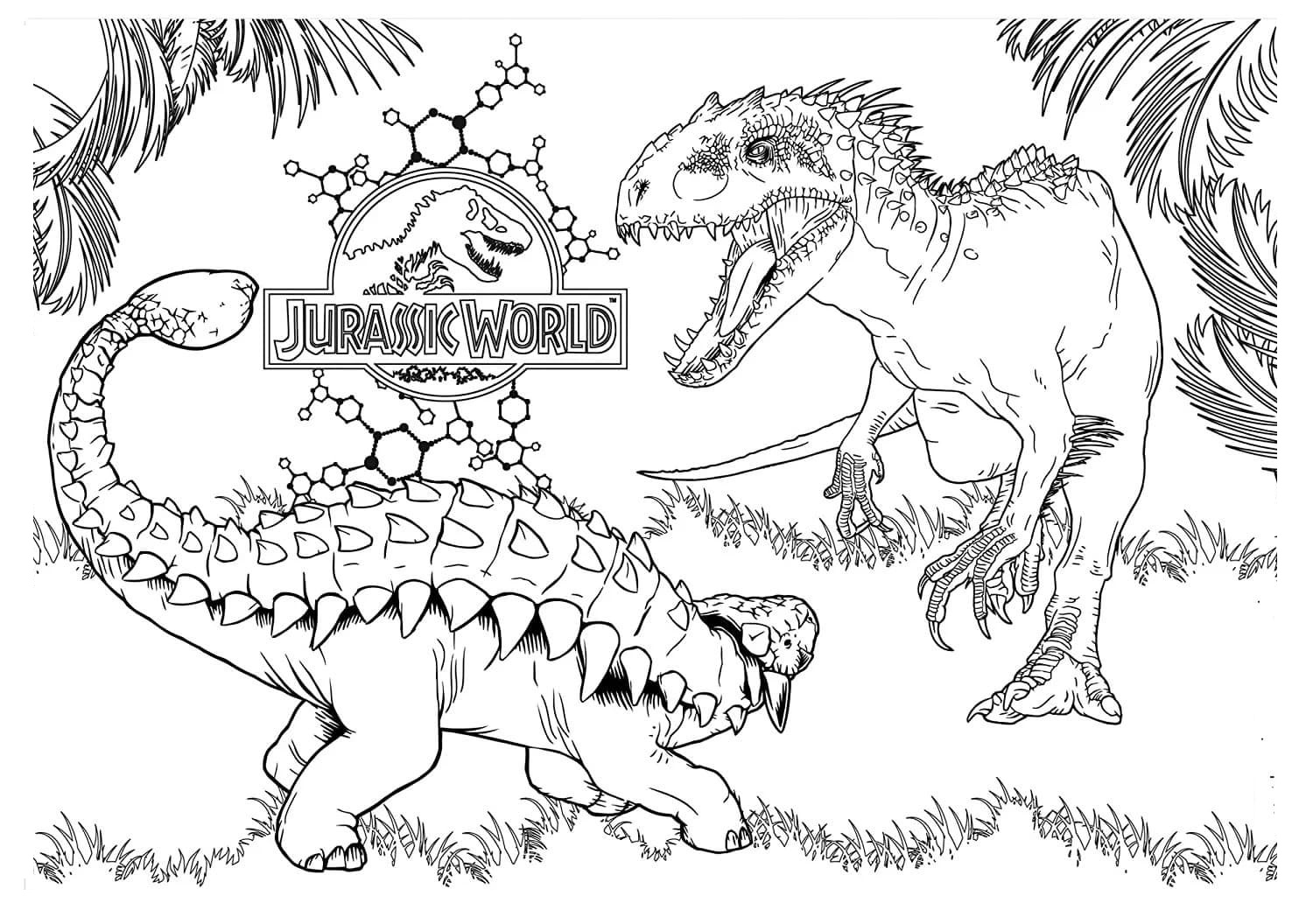 Jurassic world coloring pages