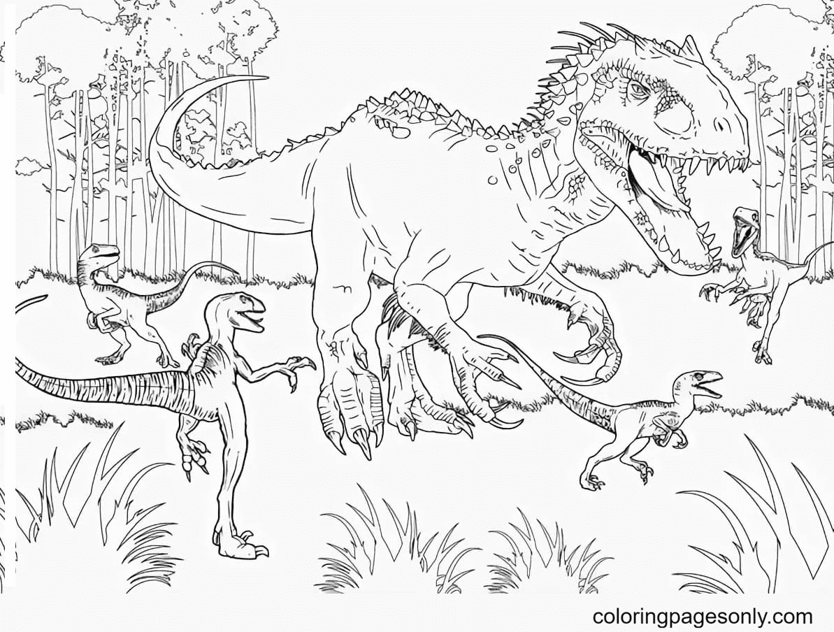 Jurassic world coloring pages
