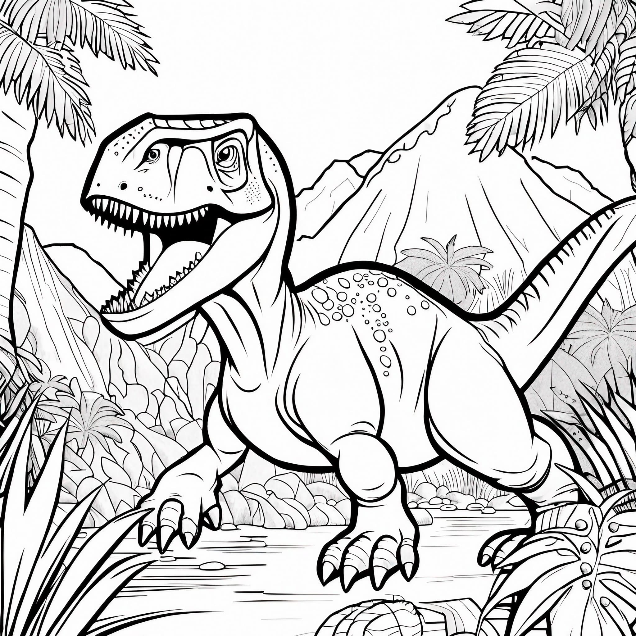 Printable dinosaur coloring pages discover kawaii dinosaurs